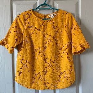 Lace top Mustard Colour